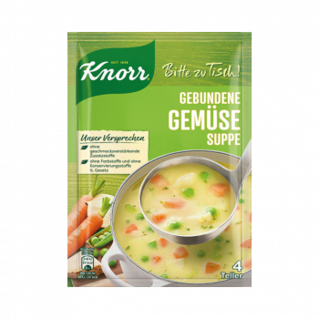 Knorr Bitte zu Tisch! Gebundene Gemüsesuppe, 4 Teller, 67 Gramm